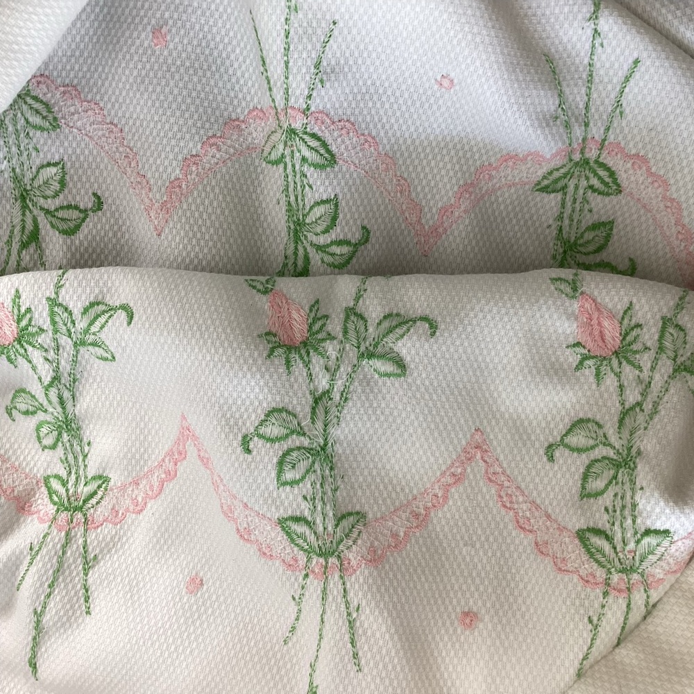 Vintage White Embroidered Maxi Dress Bell Sleeves Sm - Picture 7 of 8